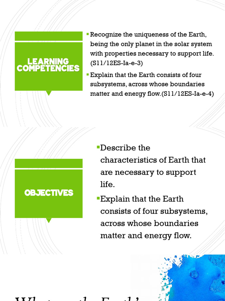 Lesson 1 Earth and Earth System Science | PDF | Atmosphere Of Earth ...