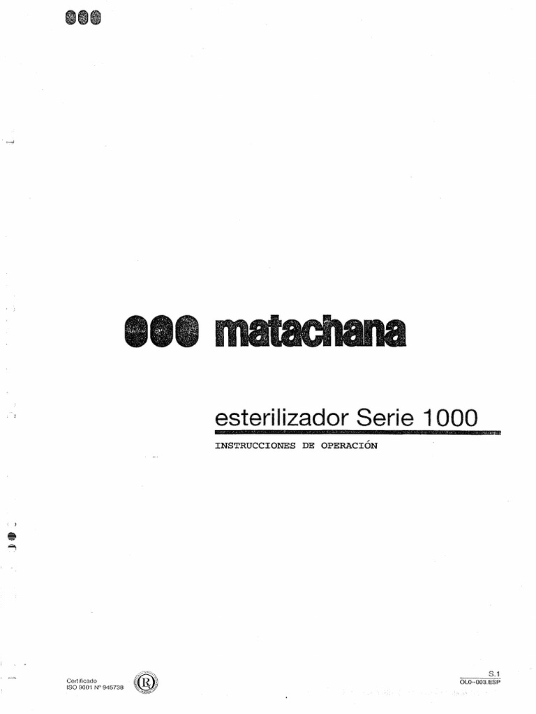 Matachana s1000 Manual Usuario | PDF
