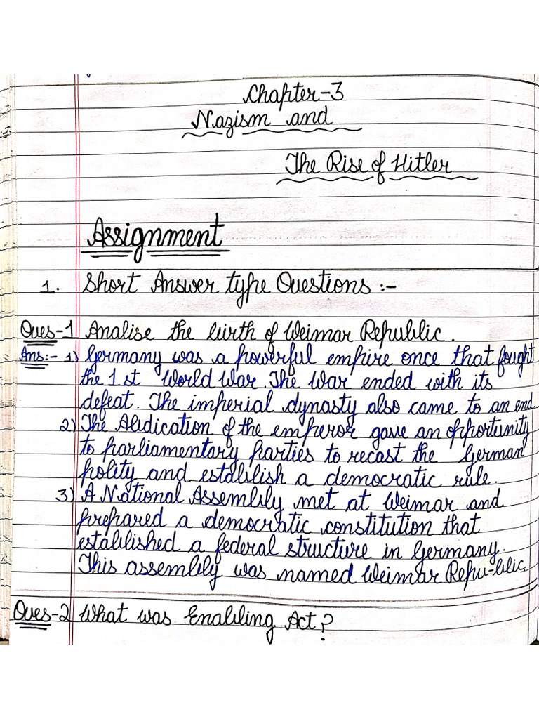 Ch 3 Nazism The Rise Of Hitler History Pdf