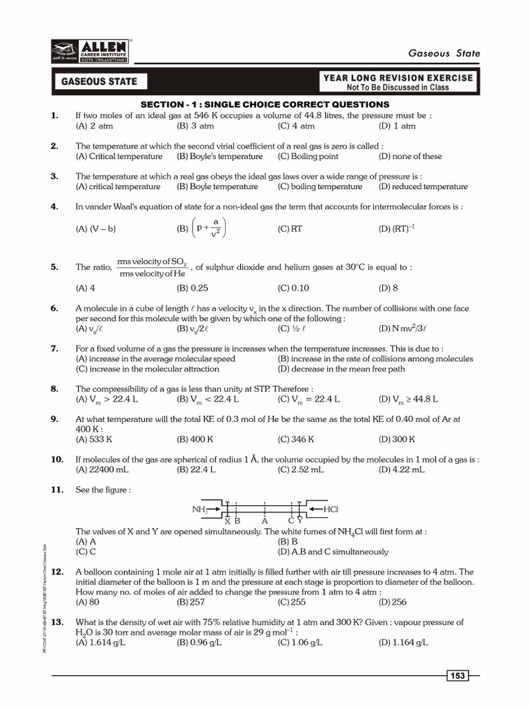 2 Gaseous State | PDF
