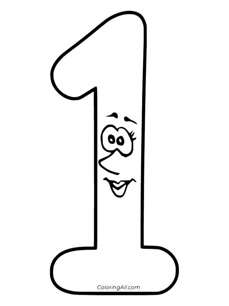 Miss Number 1 Coloring Page - ColoringAll | PDF
