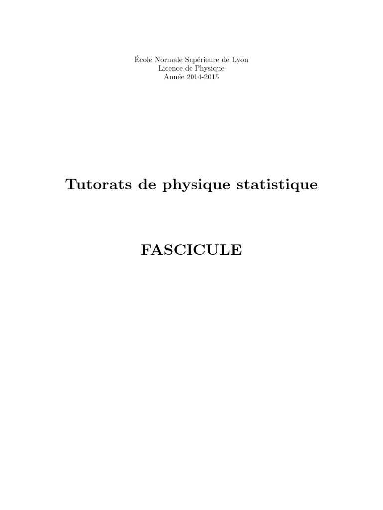 Fascicule | PDF