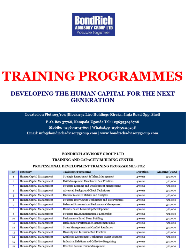 2024 Professional Development Training | PDF | Human Resource ...