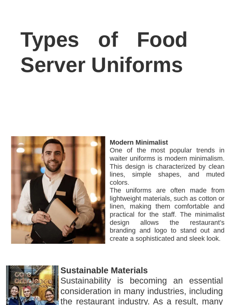 Food Server Uniforms | PDF