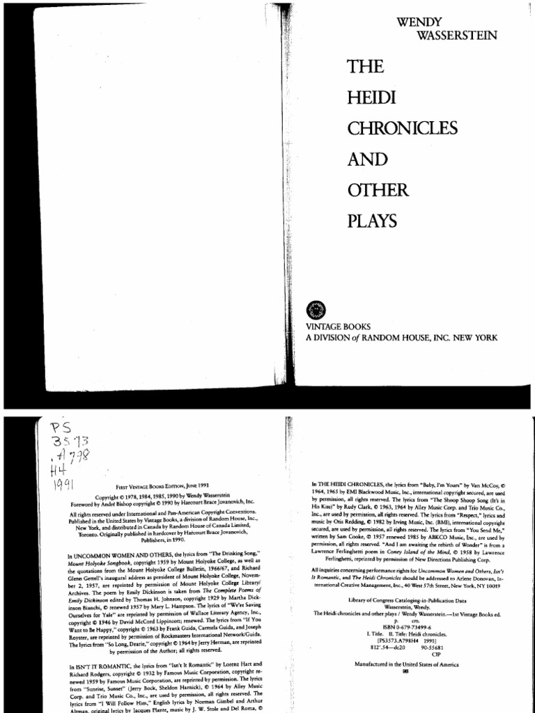 The Heidi Chronicles (Play) | PDF