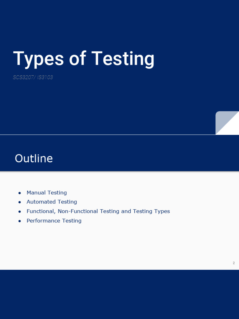Lecture 6 - Types of Testing | PDF