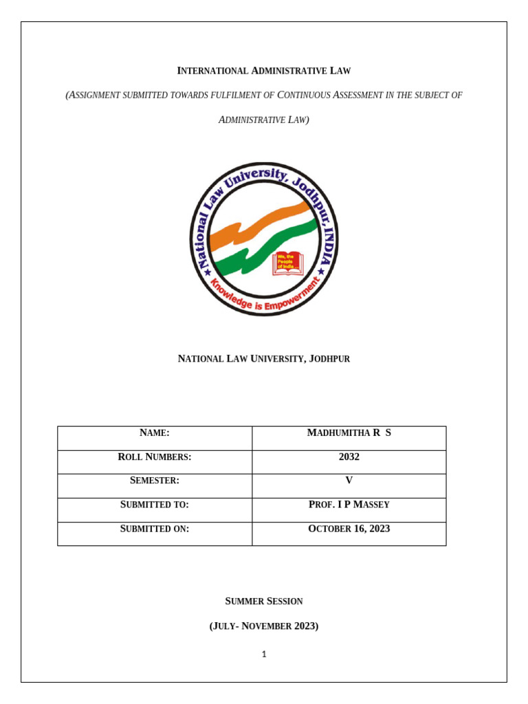 Admin Assignment | PDF