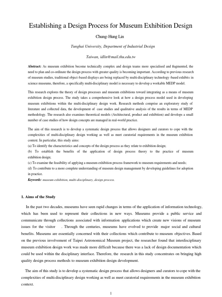 Museum Exhibition Design Process Guide | PDF | Museum | Case Study