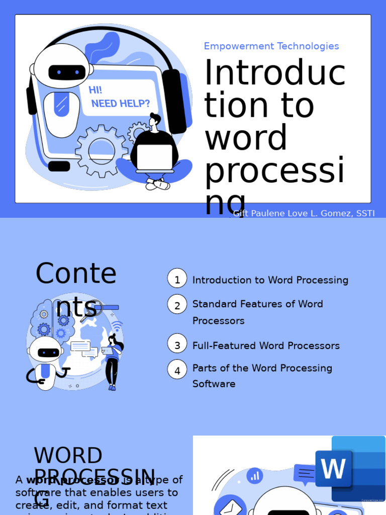 Lesson 4 - Introduction to Word Processing | PDF