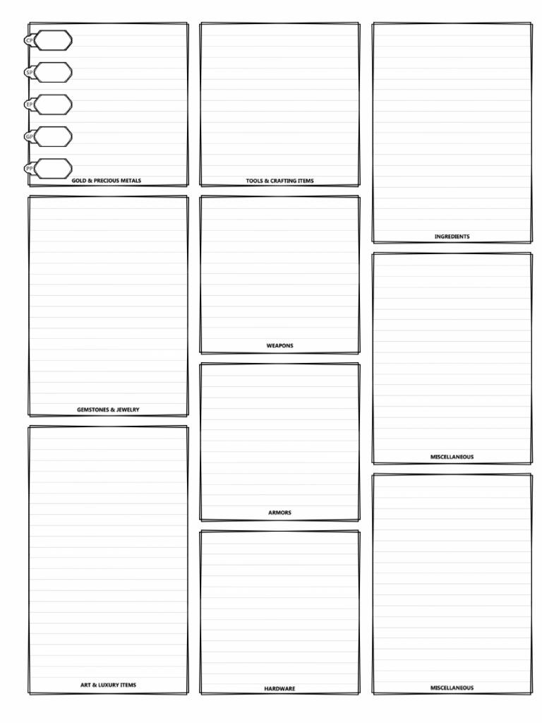 Inventory Sheet | PDF