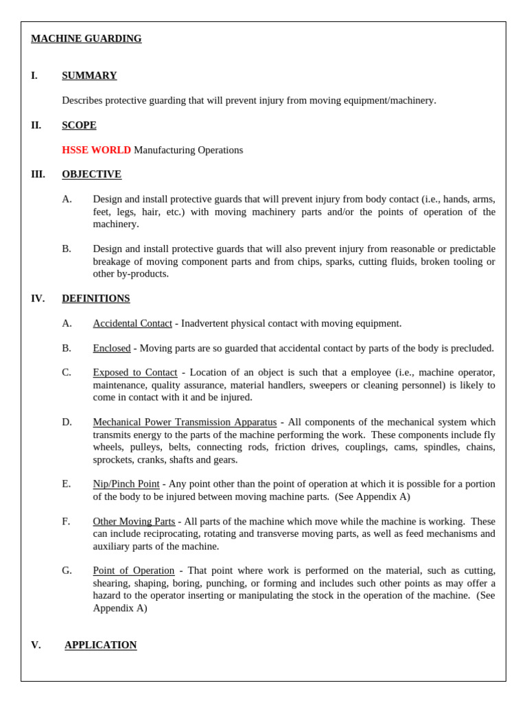 Machine Guarding | PDF