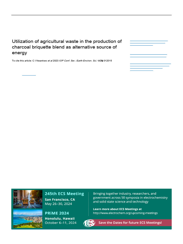 Utilization of Agricultural Waste in The Productio | PDF