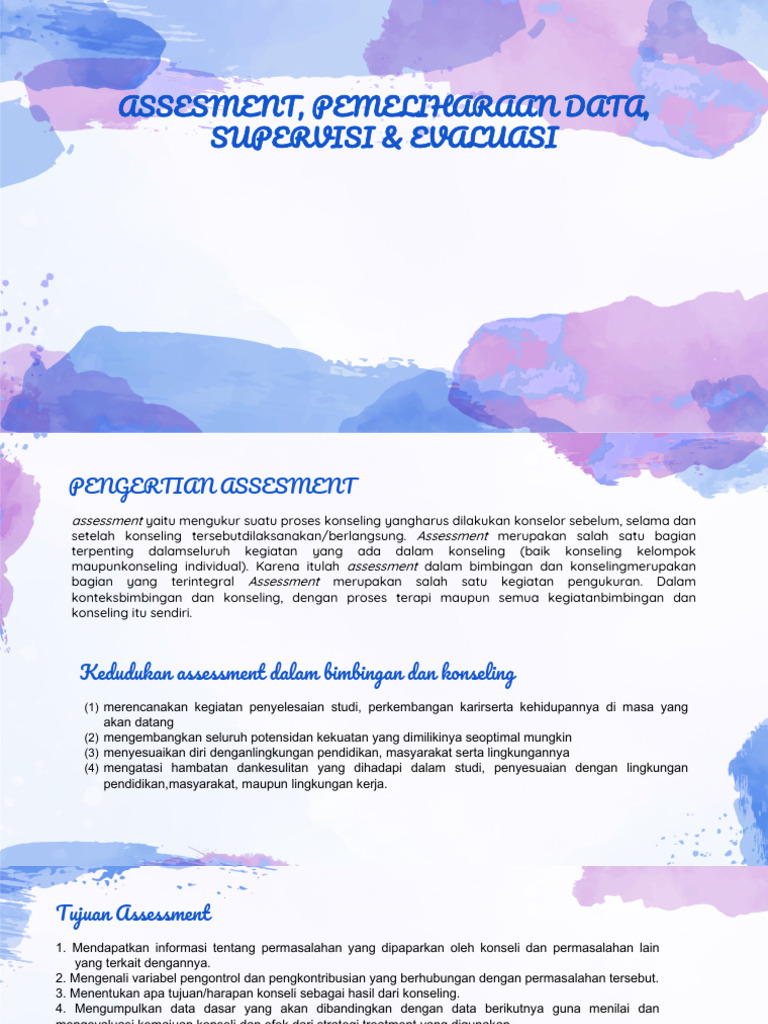 Asesment Dan Supervisi Dalam Tibk | PDF