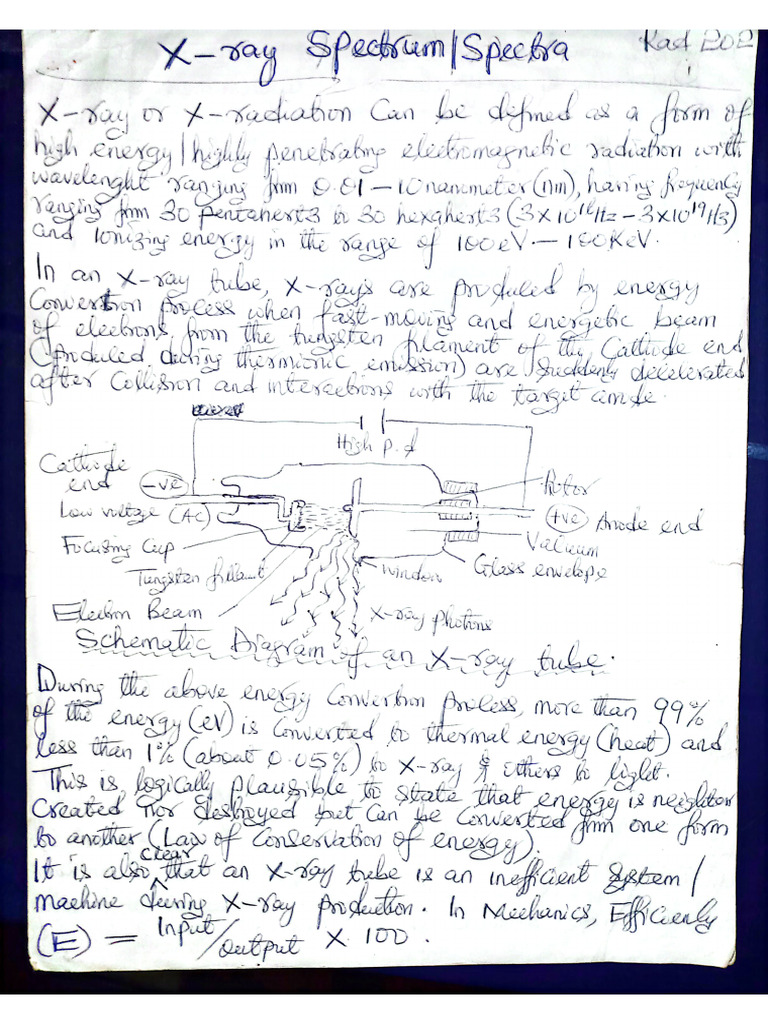 X-RAY SPECTRUM BY DR NWODO (RAD 202) - Frankomech | PDF