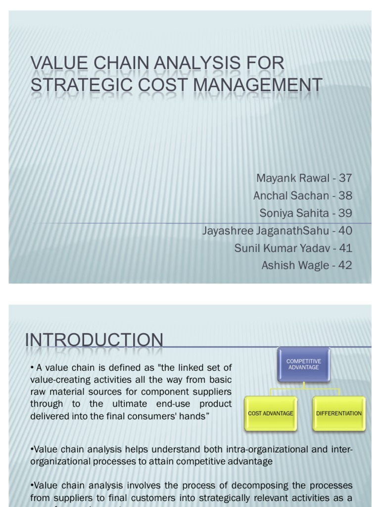 Value Chain Analysis | PDF