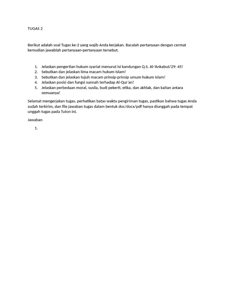 Tugas 2 Pendidikan Agama Islam Pdf