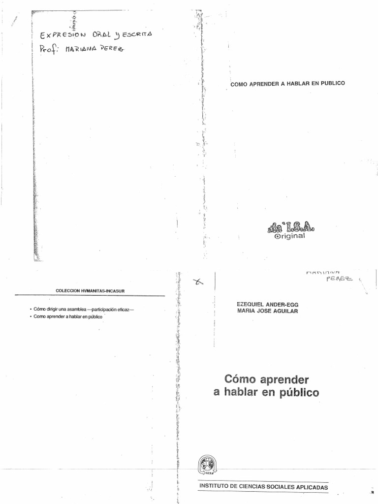 Como Aprender A Hablar en Publico | PDF