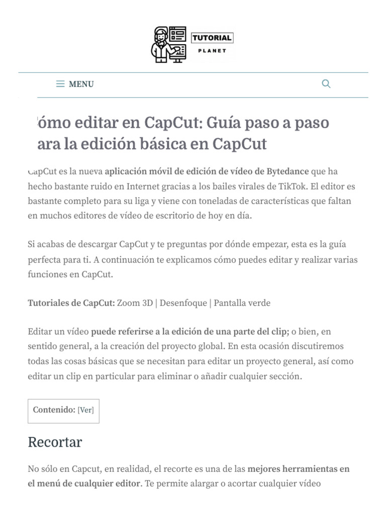 Guía Paso A Paso para La Edición Básica en CapCut | PDF