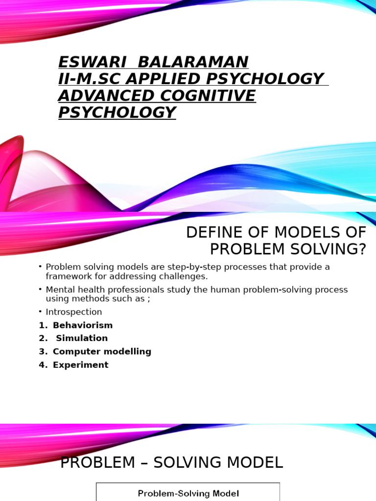 Models of Problem Solving | PDF