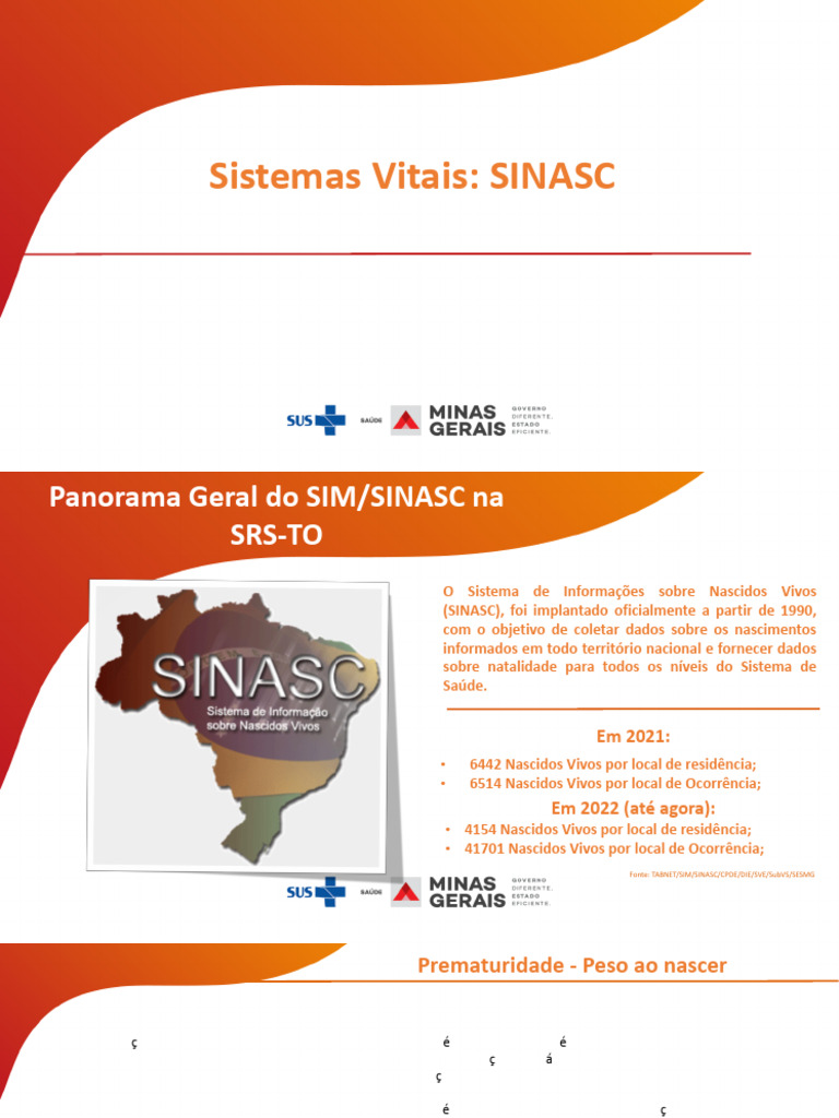 Apresentação SINASC | PDF