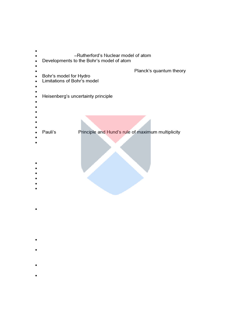 AP EAMCET Chemistry Syllabus:: Atomic Structure | PDF