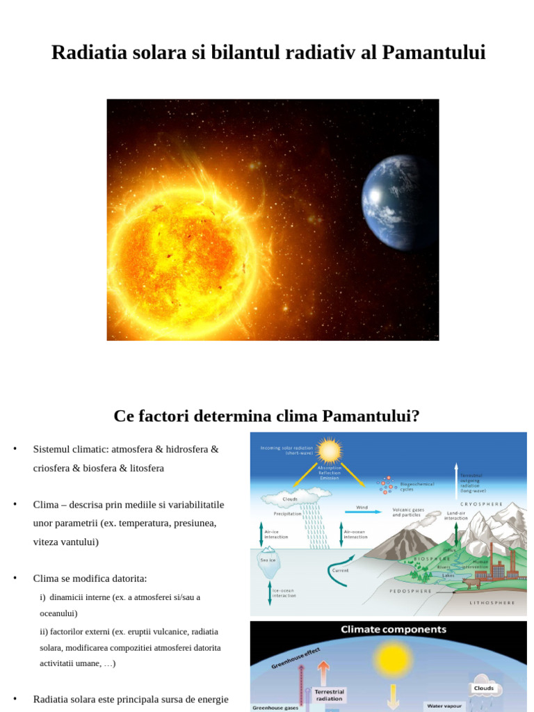 RSBRP 1 Importanta Radiatiei Solare | PDF