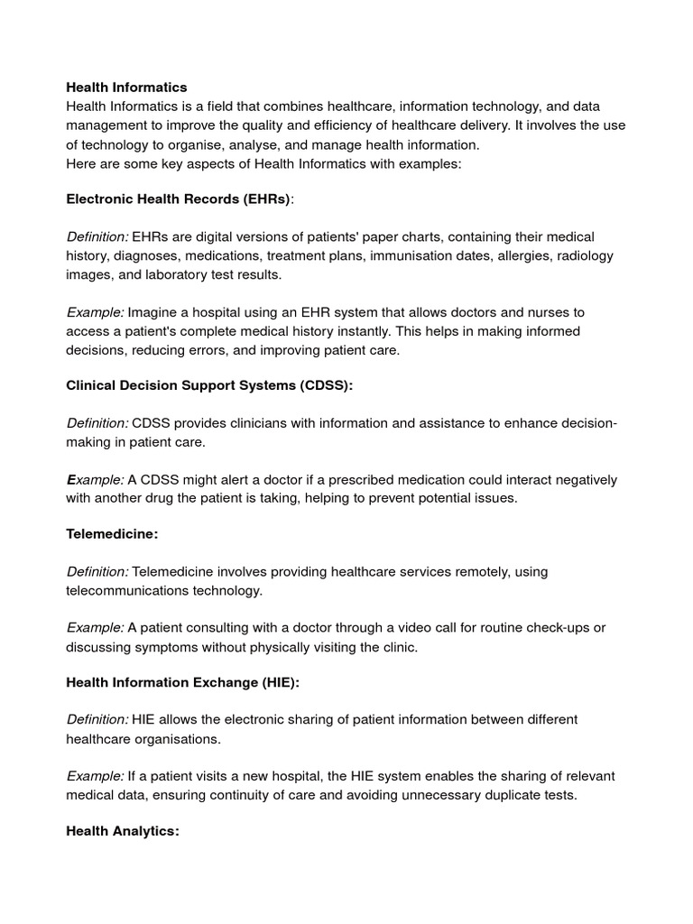 Health Informatics | PDF