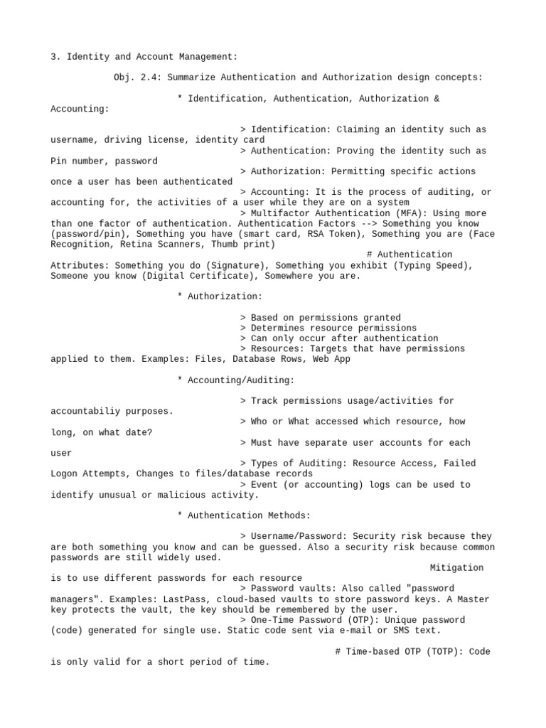 Authentication and Authorization Overview | PDF | Password | Technology ...