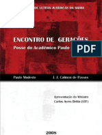 Livro - Paulo Modesto e Calmon de Passos - Encontro de Gerações - Discursos
