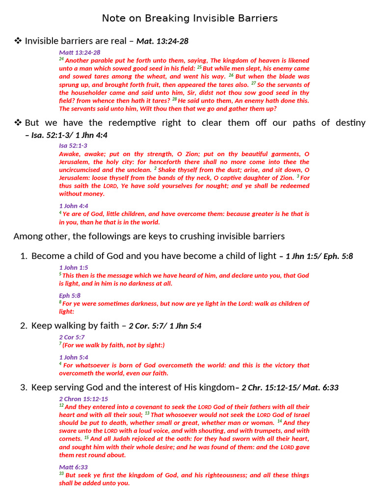 (With SCPRTR) Note On Breaking Invisible Barriers | PDF