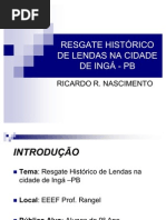 Apresentação projeto lendas