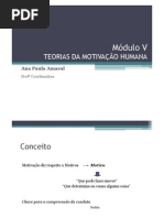 Módulo V -TEORIAS DA MOTIVAÇÃO