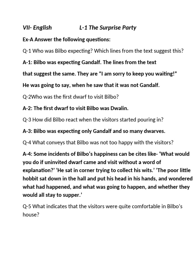 7thL1TheSurprise Party | PDF