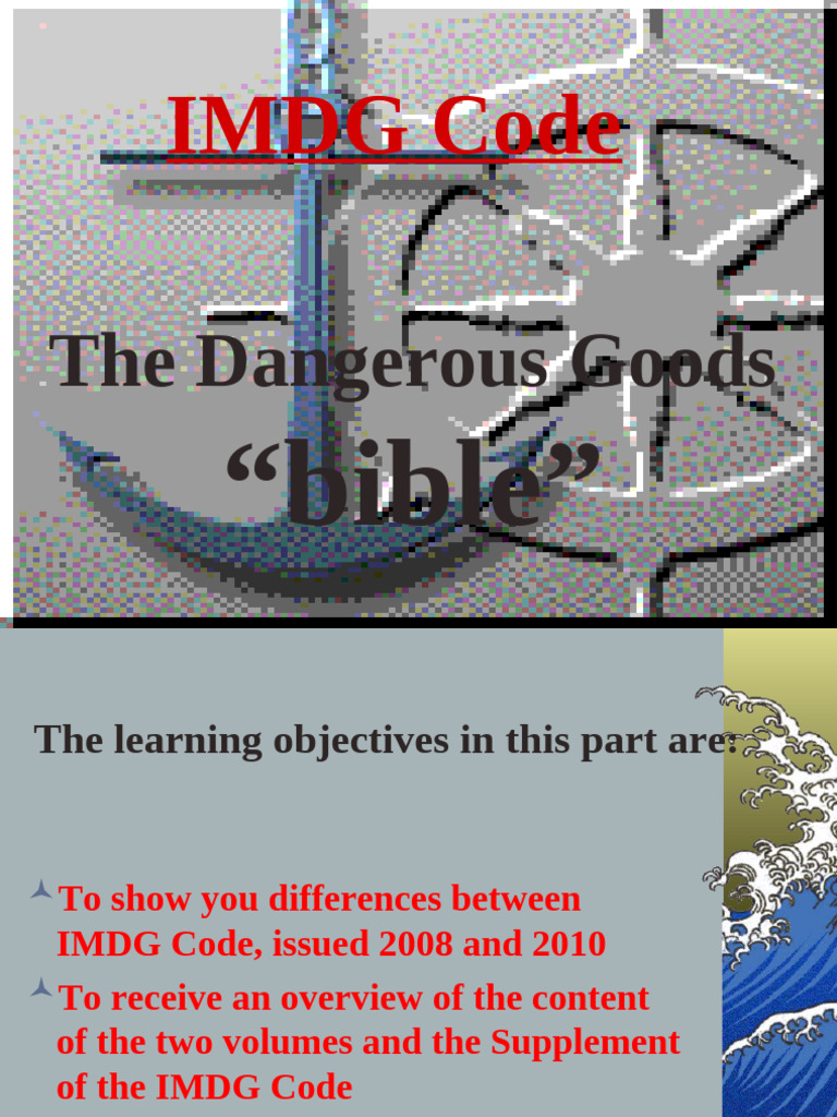 C) The IMDG Code | PDF