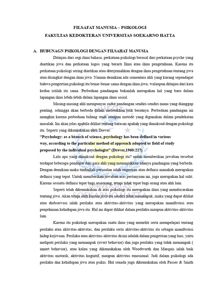 Filsafat Manusia - Unsha | PDF