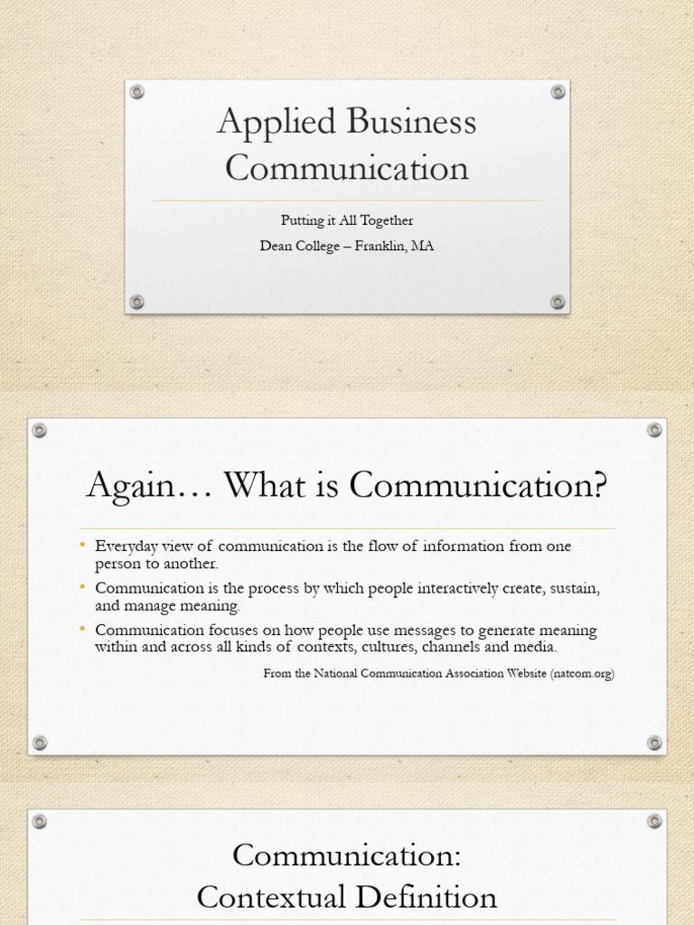 Putting It All Together | PDF