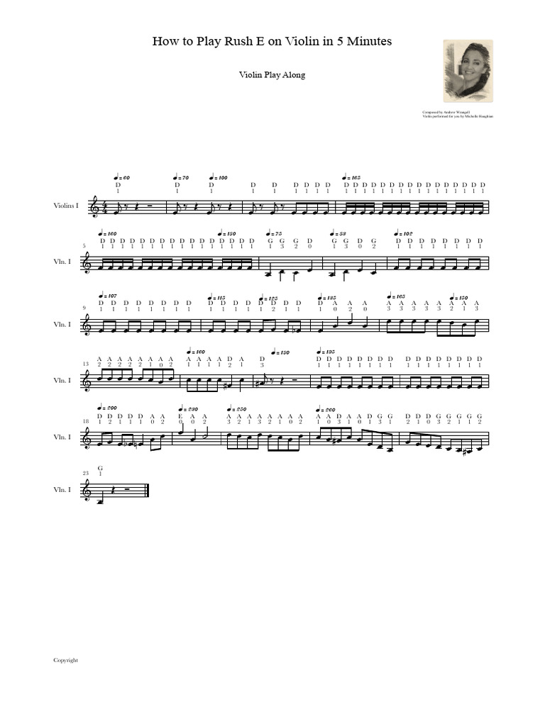 How To Play Rush E On Violin in 5 Minutes | PDF