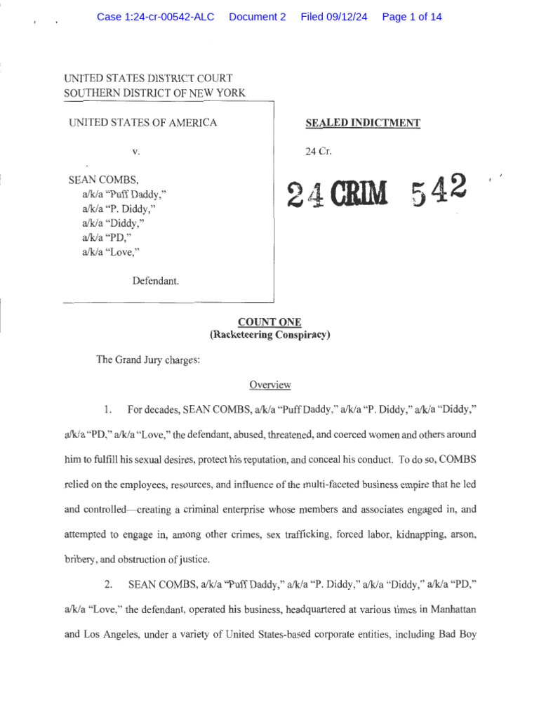 US v. Combs | PDF | Law | Technology & Engineering