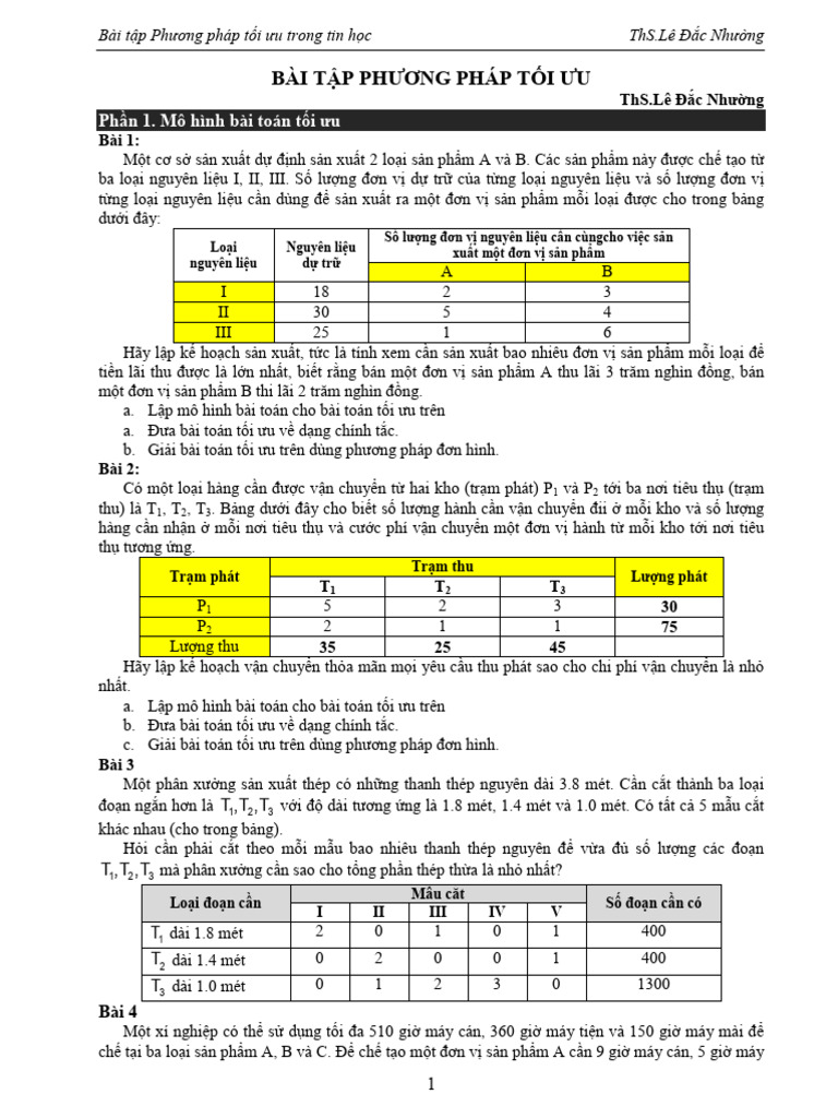 Bai TP PHNG Phap Ti U Nhuongld | PDF