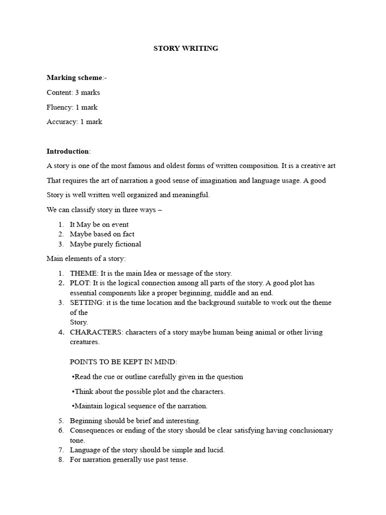 Story Writing | PDF