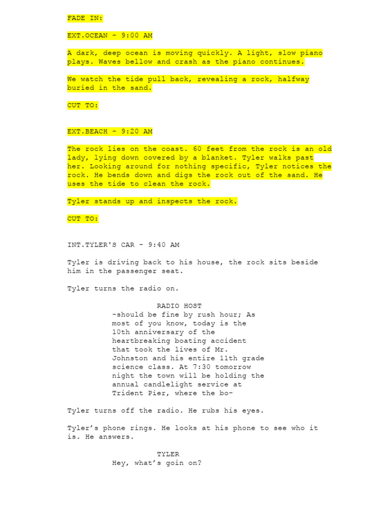 Swell - Offical Script | PDF