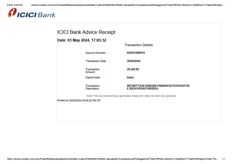 Vodafone Payment | PDF