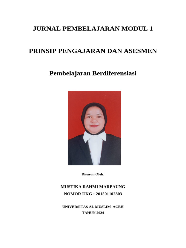 Jurnal Pembelajaran Modul 1 Mustika Rahmi | PDF