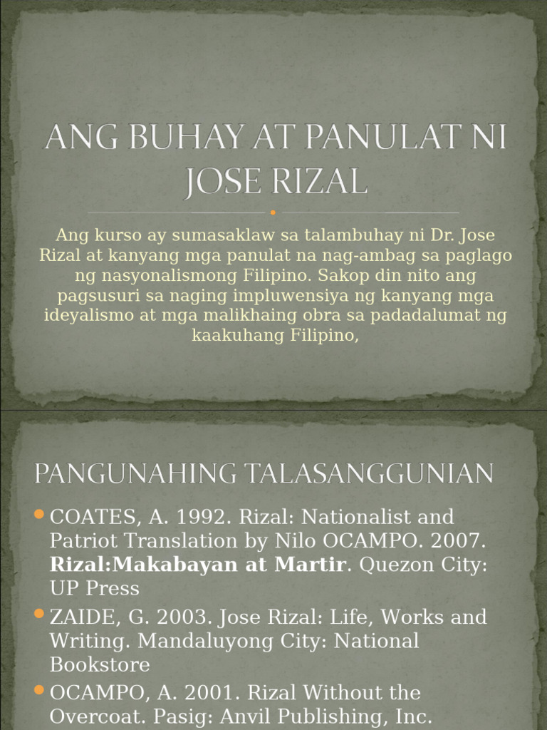 Rizal 1 | PDF