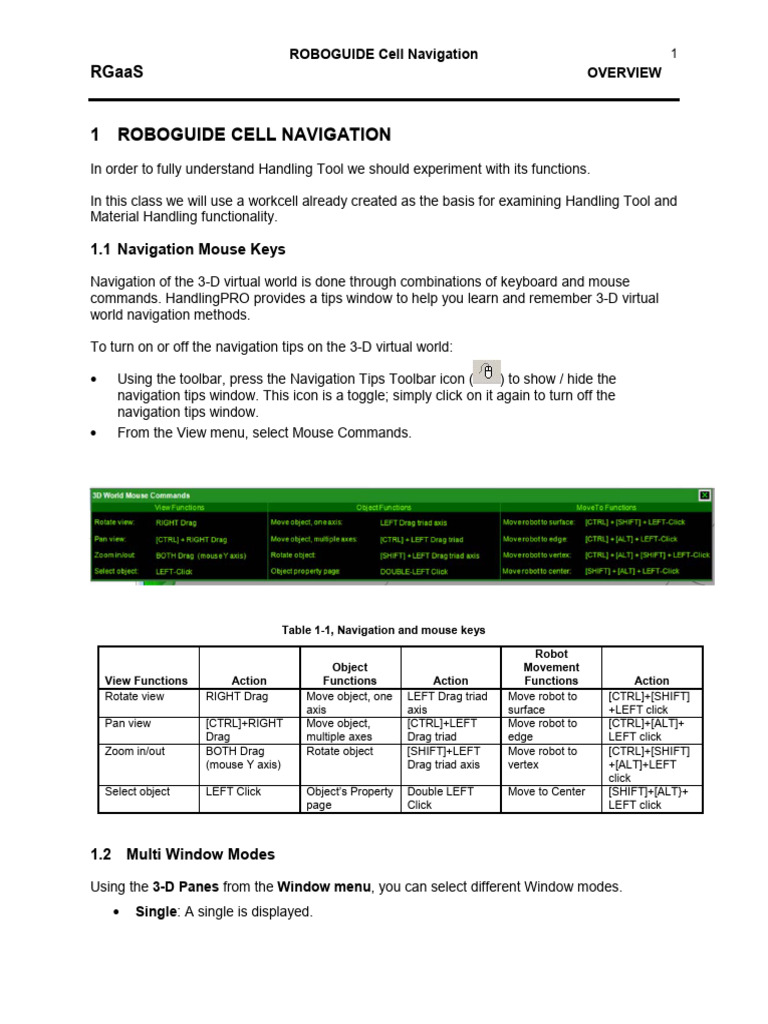 ROBOGUIDE Cell Navigation PDF | PDF