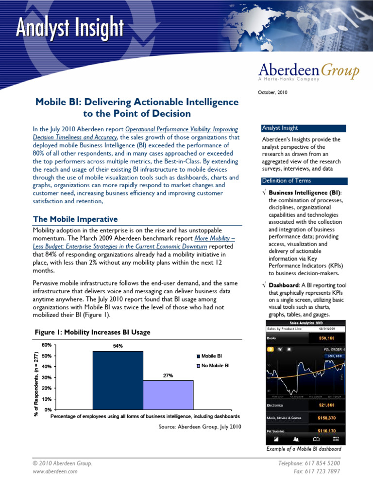 Analyst Insight Report by The Aberdeen Group | PDF