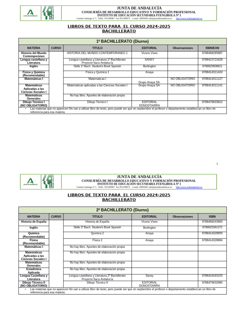 Libros Texto 2024 2025 Bachillerato Pdf
