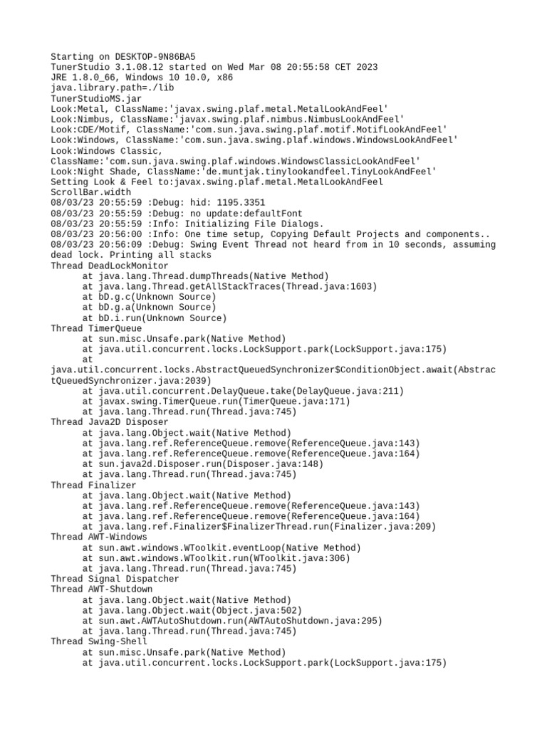 Tuner Studio App Debug | PDF