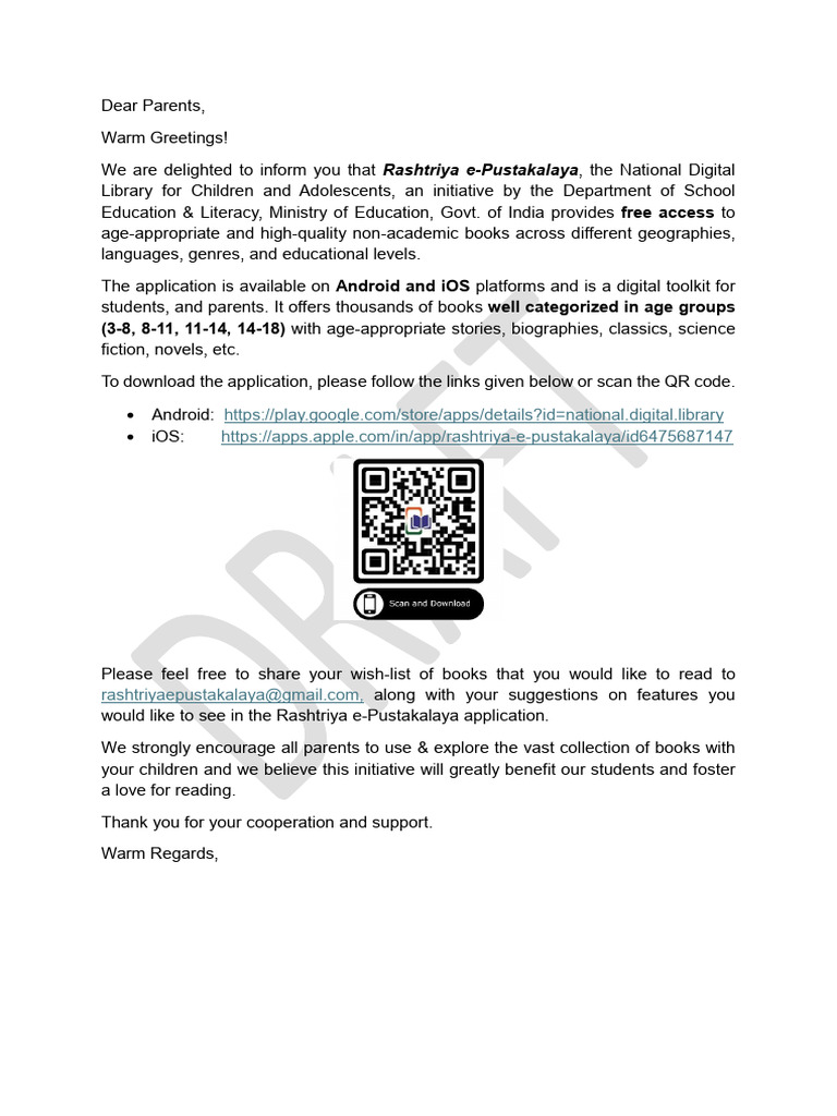 Message To Parents | PDF