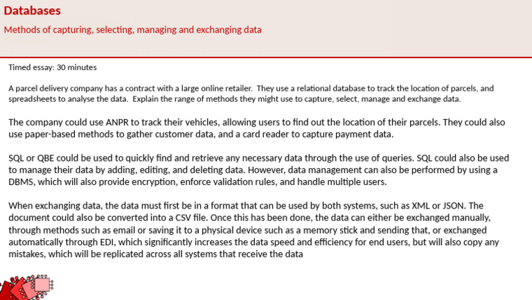 Capturing and Exchanging Data Activity 1 | PDF